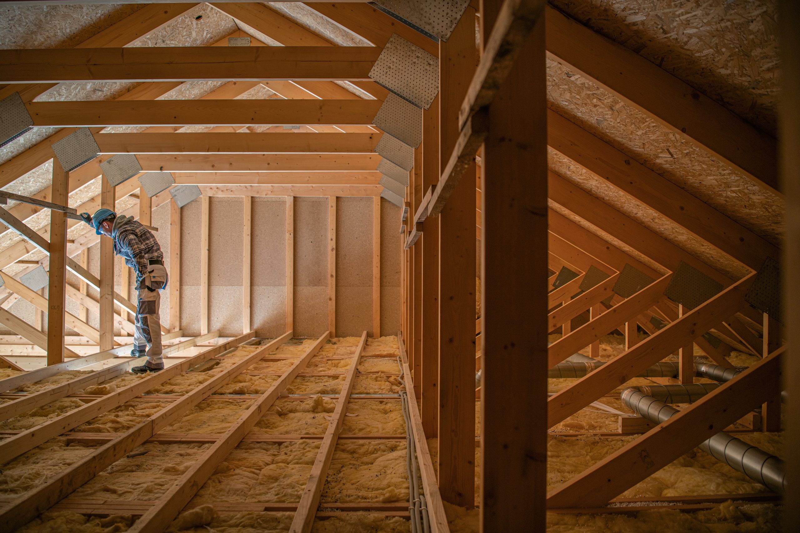 Inspecting attic insulation