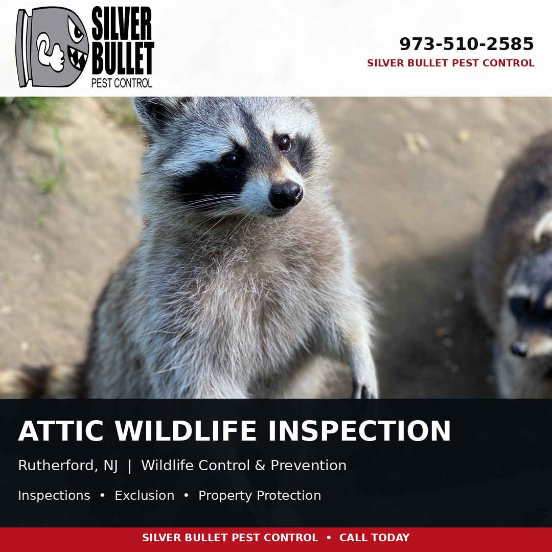 Raccoon found during a wildlife inspection by Silver Bullet Pest Control