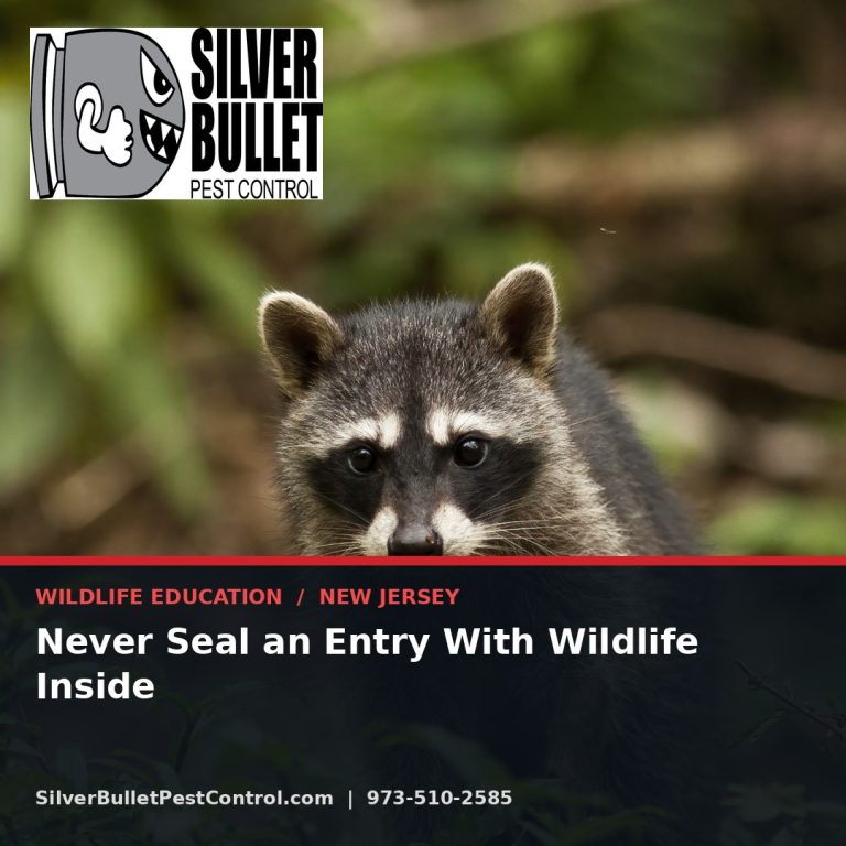 Never seal an entry with wildlife inside — New Jersey | Silver Bullet Pest Control