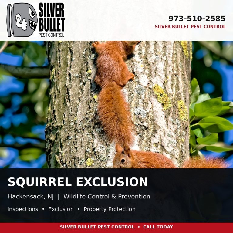Squirrel exclusion in Hackensack, NJ | Silver Bullet Pest Control