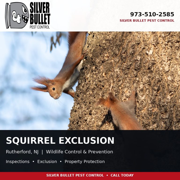 Squirrel exclusion in Rutherford, NJ | Silver Bullet Pest Control