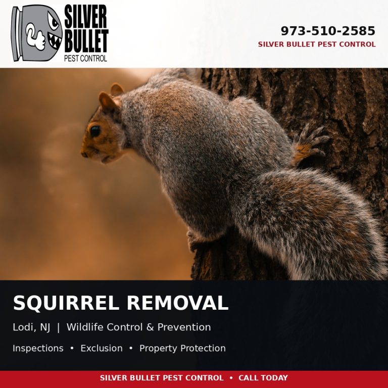 Squirrel removal in Lodi, NJ | Silver Bullet Pest Control